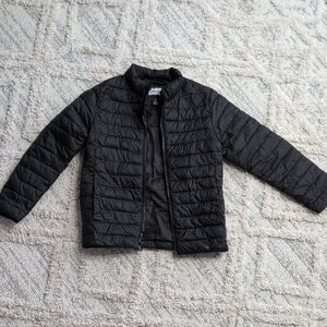 Lands' End Kids Black Lightweight Quilted Puffer Jacket